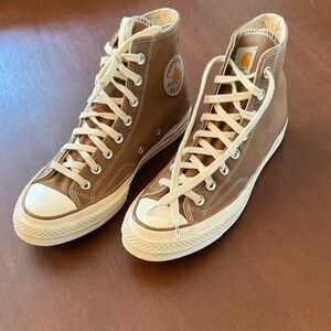 Converse Carhartt Brown + Cream // high top WIP Chuck 70 // NEW // Men’s 8 1/2